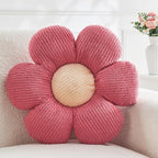 Flower Throw Pillow,Peach Pink Flower Shaped Pillow Decorative Throw Pillows for Sofa, Couch,Bed,15.7'' Soft Daisy Pillow Floor Seating Cushion for Home Decor