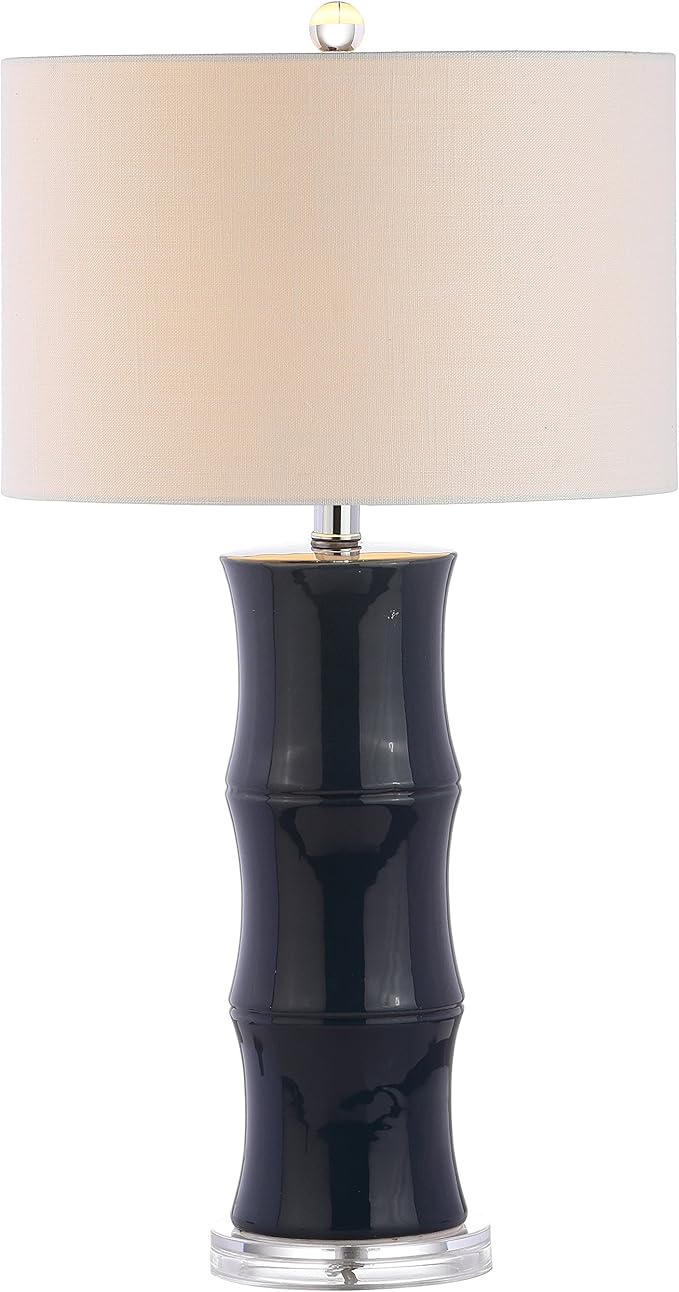JONATHAN Y JYL3015A Tiki 26.5" Ceramic LED Table Lamp Contemporary Traditional Bedside Desk Nightstand Lamp for Bedroom Living Room Office College Bookcase LED Bulb Included, Navy