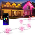 Nexillumi Permanent Outdoor Lights for House, 100ft Smart RGB LED Lights Outside with 16 Million DIY Colors, IP67 Waterproof Eternity Eaves Lighting for Christmas Halloween Holiday Daily Decorations