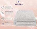 American Soft Linen Oversized Bath Sheet 40x80 Extra Large for Bathroom, 600 GSM 100% Cotton Turkish Jumbo Bathsheet Towels for Adults, Silver Gray Bath Sheet
