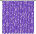 Purple Herbs Shower Curtain Boho Floral Lavender Retro Botanical Vintage Farmhouse Cute Leaves Plant Flowers Bathroom Curtain Set with Hooks(70" WX70 H)