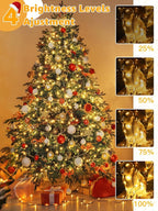 1000 LED 328 FT Christmas Lights, Waterproof Outdoor String With Remote and Timer, 8 Modes Dimmable, Fairy Lights for Holiday Decor (Warm White)