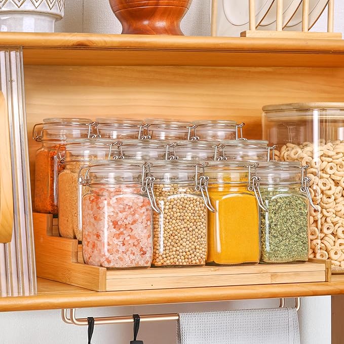 ComSaf Small Glass Jars with Airtight Lid Set of 6, Spice Jars 8 oz, Mason Jars 8 oz, Small Canning Jar, 8oz Jars with Lids for Kitchen, Jam, Jelly, Honey, Herb, Candy, Beans, Dessert, Sugar, Parfait