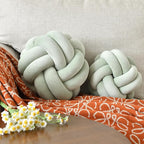 Knot Ball Pillow, Round Decorative Throw Pillows Cushion, 8 Inch Sage Green Soft Plush Knotted Pillows Pillow, Modern Home Throw Knot Decorative Cushion