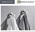 Angle Simple Bathroom Towel Hooks, SUS 304 Stainless Steel Coat Wall Hooks, Polished Chrome, 2 Pack