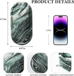 Koville Green Marble Tray for Bathroom Countertop, 10"x5" Natural Marble Vanity Tray Perfume Trays for Dresser, Stone Jewelry Dish Candle Holder for Home Decor, Stone Catchall Trays
