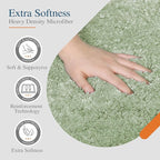 Walensee Large Bathroom Rug (24 x 60, Pale Green) Extra Soft and Absorbent Shaggy Bath Mat Machine Washable Microfiber Non Slip Luxury Floor Mat