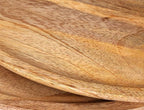 Alpha Living Home Round Wood Chargers Plates 11 Inch Natural Wood Charger Plates Set of 4 - Serving Plates for Dinner, Wedding, Tabletop Decor, Holiday, Party, Baby Shower, Event Decoration - Natural
