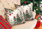 4TH Emotion Christmas Trees Pillow Covers 18x18 Inch Set of 2, Xmas Farmhouse Decorations Winter Holiday Decor Throw Cushion Case for Home Couch S24C37