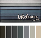 Bulijojo Nordic Grey Entrance Door Mat Large 17 x 30 Inch Entry Way Doormat Front Door Rug Outdoor Heavy Duty Welcome Mat, Non Slip Rubber Back Low Profile