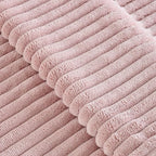 Fancy Homi Set of 2 Blush Pink Boho Lumbar Decorative Throw Pillow Covers 12x24 Inch for Couch Bed Chair, Aesthetic Modern Bohemian Room Decor, Soft Fluffy Corduroy Rectangle Cushion Case 30x60cm