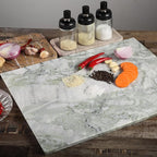 Koville African Natural Marble Cutting Board for Kitchen, 16x20inch Extra Large Hand Crafted Marble Slab for Cheese, Charcuterie, Pastry Board - Wedding Gift, House Warming Gift