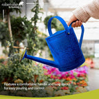 Headwind Aurora Oceanside Blue Metal Watering Can 2 Gallon – Galvanized Vintage Large Watering Metal Can for Indoor & Outdoor Garden Use by Robert Allen