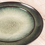 10.6 Inch Porcelain Plates Set, for Appetizer, Dinner Plates, Salad, Dessert, Snacks, Serving Plate Set of 4, Microwave and Dishwasher Safe, apply Home, Restaurant
