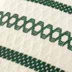 MIULEE Set of 2 Dark Green Boho Christmas Decorative Pillow Covers 20x20 Inch Farmhouse Rustic Couch Throw Pillows Modern Spring Cotton Cushion Cover Retro Macrame Woven Home Decor for Bed Sofa Chair