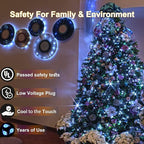 300LED Christmas Lights Indoor Outdoor Use Green Wire, 8 Lighting Modes 100FT Christmas Tree Lights with Timer & Memory, IP44 Waterproof for Tree Xmas Patio Yard Fence Balcony Garden Cool White