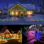 2 Pack 66FT 100LED Extendable C9 Christmas Lights Outdoor/Indoor, Waterproof Christmas String Lights Plug in, Green Wire LED Fairy Lights for Xmas Tree Garden Patio Wedding Party Decor (Red and Green)