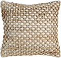 Boho Living Jada Decorative Throw, Includes Accent, Premium Woven Design, Living Room Décor, (1) 20" x 20" Pillow Cover with Insert, White