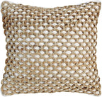 Boho Living Jada Decorative Throw, Includes Accent, Premium Woven Design, Living Room Décor, (1) 20" x 20" Pillow Cover with Insert, White