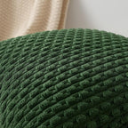 Kevin Textile Pack of 2 Corduroy Decorative Throw Pillow Covers 26x26 Inch Soft Boho Striped Pillow Covers Modern Farmhouse Home Decor for Spring Sofa Living Room Couch Bed Dark Green