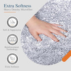 Walensee Large Bathroom Rug (24 x 60, Grey) Extra Soft and Absorbent Shaggy Bathroom Mat Machine Washable Microfiber Bath Mat Non Slip Bath Mat, Luxury Bathroom Floor Mats Rubber Back