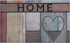 CHICHIC Welcome Door Mat 18x 30 Inch Front Doormat Outdoors for Home Entrance Outdoors Mat for Outside Entry Way Doormat Entry Rugs, Heavy Duty Non Slip Rubber Back Low Profile, Heart