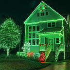 800 LED Green String Lights, 262ft Green Christmas Lights Outdoor Clear Wire 8 Modes Plug in Waterproof Christmas Twinkle Fairy Light for Indoor Room Tree Party Halloween Decorations