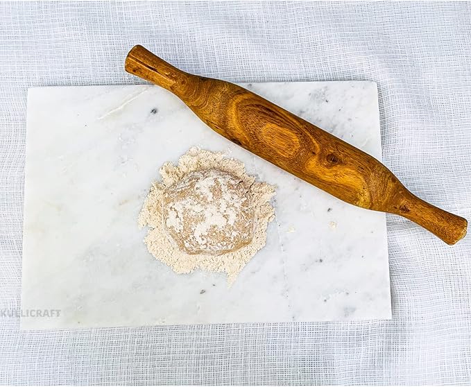 KC KULLICRAFT 8×12 Inches White Marble Cheese & Charcuterie Serving Board – Natural Marble Cutting Board & Pastry Slab with Non‑Slip Feet – Premium Stone Kitchen Tray Gift.