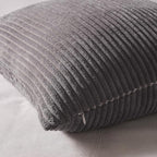 Topfinel Corduroy Throw Pillow Covers Pack of 2 Gray 16"x16" No Insert with Hidden Zipper | Decorative Cushion Covers for Fall, Halloween, Thanksgiving, Christmas