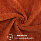 decorUhome Chenille Rust Fall Throw Pillow Covers 12x20 Inch Set of 2, Decorative Soft Couch Pillow Covers Solid Dyed Accent Velvet Farmhouse Neutral Rectangle Pillow Cases for Sofa Bed Living Room