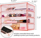 Sorbus Makeup Organizer - 4 Drawer Acrylic Make Up Organizers and Storage for Cosmetics, Jewelry, Beauty Supplies, Clear Makeup Organizer for Vanity, Girl's Room, College Dorm, Counter, Bathroom-Sinks