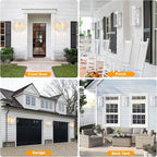 15" Large Outdoor Light Fixture Wall Mount, White Outdoor Sconce Lights, Modern Waterproof Exterior Porch Lights with Clear Glass Shade for Front Door, Garage, 1 Pack