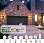 Outdoor Wall Light Fixtures 9.76'', Waterproof Porch Lights Lantern, Exterior Modern Matte Black Wall Mount Lighting, Anti-Rust E26 Socket Outside Scones for Front Door Garage Patio, 2 Pack