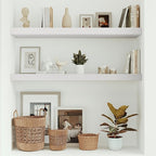Vivelove 10 inches Deep Floating Shelves 36 inch Long, Wall Shelves Heavy Duty 70 lbs for Bedroom, Bathroom, Living Room, Kitchen, Office, Modern Shelf Home Decor with Invisible Bracket, White