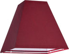 2 Pack 4"×9" × 8.3”inches Spider Small Burgundy Square Lampshades for Wall Lamps Table Lamps- Elegant Red Lampshades Replacement for Bedroom,Wall Mount,Natural Faux SIlk Red Shade By GO&SO