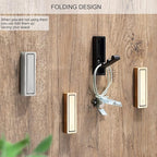 Foldable Coat Hooks 2 Pack,Heavy Duty Wall Hooks for Hanging Coats Towels Backpacks Bags Brushed Nickel Towel Hooks for a Functional Home (Brushed Nickel, 2)