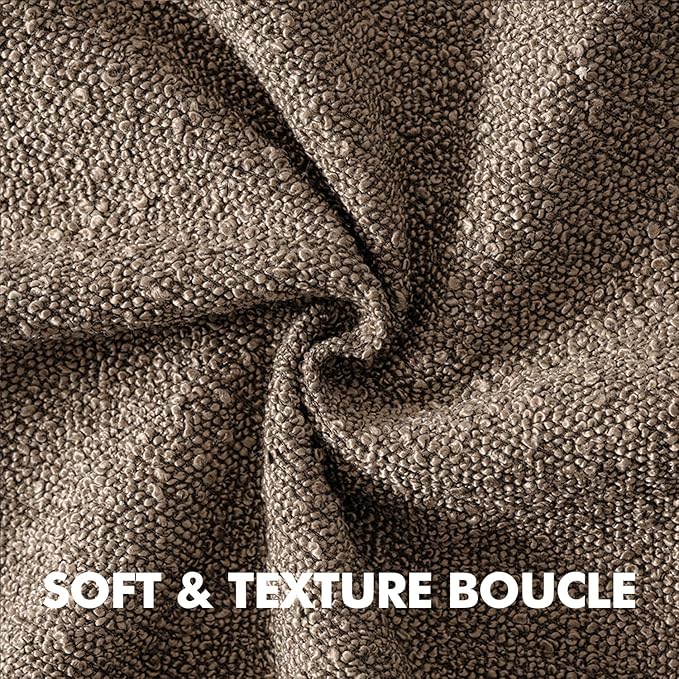 MIULEE Textured Boucle Throw Pillow Cover Dark Brown Accent Solid Lumbar Pillow Case Decorative Soft Pack of 1 Couch Cushion Chair Sofa Bedroom Livingroom Home Decor,12x20 Inch