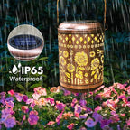 Solar Outdoor Lanterns, Sunflower GardenDecor LED Light Hanging Waterproof SolarMetal Lantern Gifts for Women Mom GrandmaOutdoor Decoration for Patio Pathway Yard