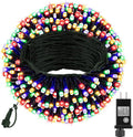 66ft 200 LED Christmas Lights - Outdoor & Indoor, Plug-in with Timer & Memory, 8 Modes Twinkle Xmas String Lights for Tree, Wreath & Party Decor, Multicolor