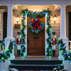 120 LED Blue Green Christmas Lights Outdoor Waterproof, 40ft Clear Wire Christmas Tree Lights 8 Modes Plug in Twinkle Fairy Lights for Indoor Christmas Bedroom Tree Decoration