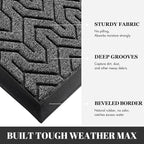 Yimobra Extra Large Door Mat Outside Entrance 60x36, Waterproof Heavy Duty Outdoor Mats for Front Door, Non Slip Rubber Entry Mat for Garage Patio Indoor, Easy Clean, Mix Grey