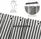 WELTRXE Black and White Shower Curtain, Vintage Shower Curtain Set, Rustic Bathroom Decor, Heavy Duty Fabric Water Repellent with 12 Rust-Proof Metal Hooks for Bathroom Hotel Bathtub, 72x72 Inch