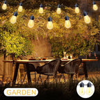Honche 45FT Outdoor String Lights, Weatherproof LED Patio With 20 Shatterproof Warm White Vintage Edison Bulbs, 8 Modes Hanging for Garden Backyard Porch Balcony Party Decor