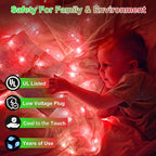 1500 LED Christmas Lights - Outdoor Use, 492ft Fairy Lights with 8 Modes, IP44 Waterproof for Xmas Patio, Yard, Fence, Deck, Balcony, Garden Decor in Red