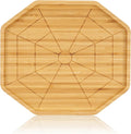 WILLKOMMEN Halloween Charcuterie Board, Spider Web Shaped Serving Tray, Bamboo Serving Platter 10" x 9" for Party Child Spooky Cheese Plate Appetizer Board for Snacks, Candy, Cookies