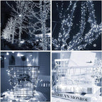 ILLUMINEW 300 LED Cool White Outdoor Indoor String Lights, Safety Plug in 8 Modes Christmas Decorations, 108 ft Twinkle Fairy Lights for Bedroom, Wedding, Party(300Led-Cool White)