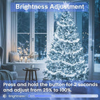 2-Pack 66FT 200 LED Extendable White Christmas String Lights (Green Wire), Christmas Tree Lights with 13 Modes, Indoor Outdoor Plug in Fairy String Lights for Xmas Decor Party Garden (Cool White)