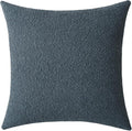 Jeneoo Grey Blue Decorative Square Thick Accent Throw Pillow Covers Fine Textured Boucle Couch Cushion Case for Sofa Decor, Set of 1, 24 x 24 Inch