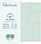 Cotton Paradise 6 Piece Towel Set, 100% Cotton Soft Absorbent Turkish Towels for Bathroom, 2 Bath Towels 2 Hand Towels 2 Washcloths, Mint Towel Set