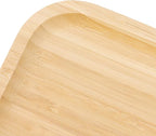 JOIKIT 3 Pack 8 Inch Bamboo Platter, Fine Polished Sqaure Wood Dinner Plates Bamboo Serving Tray for Holding Fruit, Bread, Cheese, Nut, Coffee, Tea, Plant Saucer